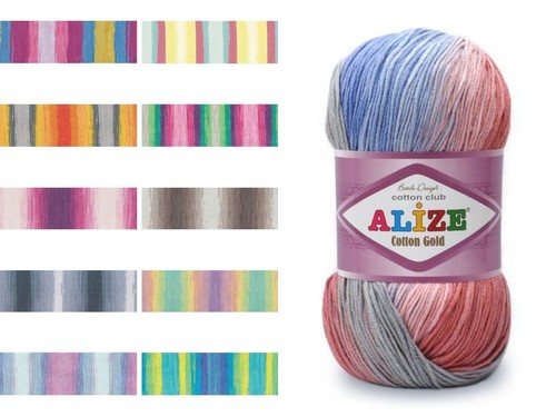 Alize cotton gold batik wolle - gold,
