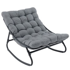 Schaukelstuhl - grau-schwarz -