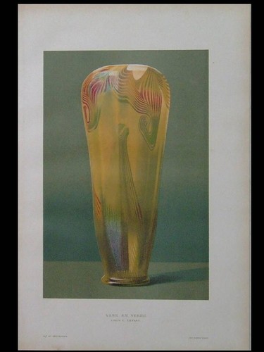 Louis tiffany glasvase - c., tiffany,