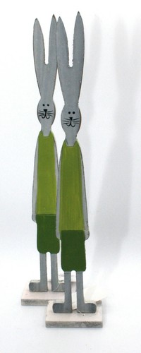 2er set deko osterhasen - ,