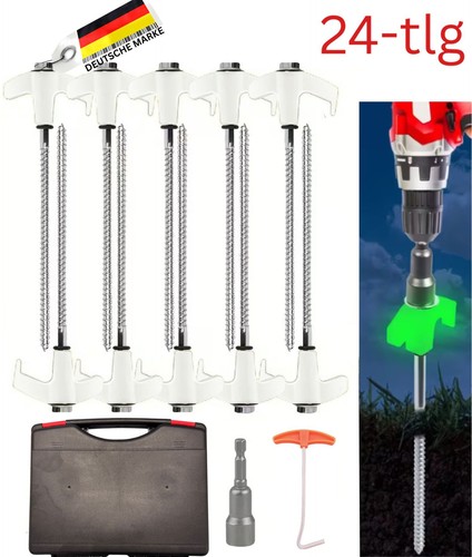 24x schraubheringe zeltheringe - 24x,