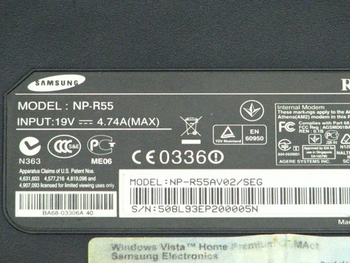 Gehäuse unten samsung r55 - unten,