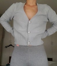 Cardigan Strick Größe S H&M Hellblau 