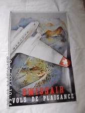 SWISSAIR Reklame - Stahlblechschild "Rundflüge" guter Zustand 