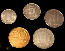 Set DDR Münzen 1 - 50 Pfennig