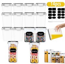 Vorratsbehälter 14er Set Vorratsdosen Vorratsgläser Küche Organizer Luftdicht
