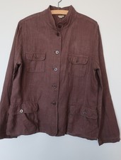 Damejacke leinen braun - damejacke,leinen, gr.