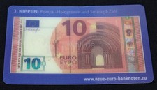 10 Euro Schein Lernkarten Euronoten Sicherheitsmerkmale Wackelbild "3D Bild"