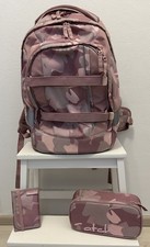 Satch Pack Rucksack-Set - Camouflage Rosa/Pink + Schlamper + Geldbörse