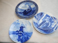 3 Stk. Delfter Wandteller Royal Delft Holland