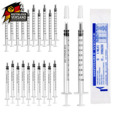 24 Stück Spritzen 1ml Kolostrum Spritze mit Kappe Einwegspritzen ohne Nadeln ein