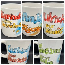 Namenstasse Kaffeebecher Pott Becher Depesche Ulrich Anja Bernd Gerhard Susanne