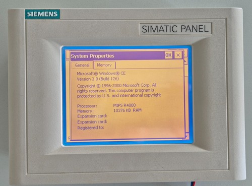 Siemens touch panel 170b - touch,