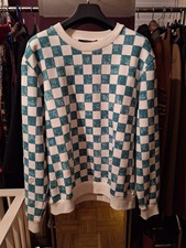 Louis Vuitton Grün-Weißes Damier  Sweatshirt Gr.S Ungetragen RM2129
