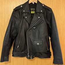 Lederjacke , Motorrad Biker Jacke schwarz Gr.M