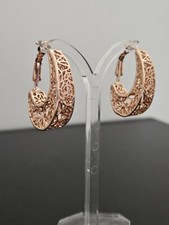 Ohrringe Creolen Messing rosé