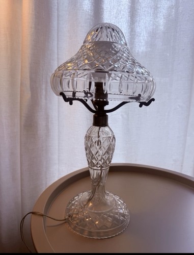 Vintage cut crystal table lamp - vintage,