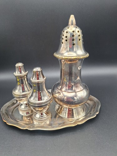 Antikes menage set versilbert - set,