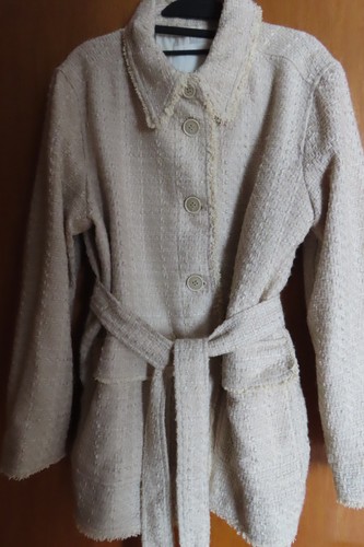 Naturfarbene bouclejacke - naturfarbene,