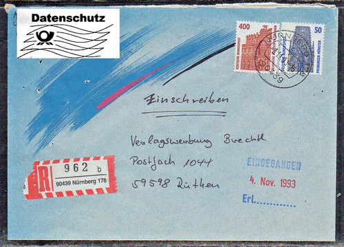 1098 ebf einschreiben brief - 1098, r-brief