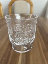 60s Vintage,Design Nanny Still,Glas Riihimäki,Pressglas, 6 Set Fuss Gläser
