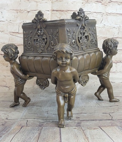 Echte bronze messing cherub - messing,