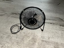 Mini-USB-Tischventilator, Vollmetall, neigbar um 360°, 2,5 W, Ø 15 cm