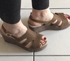 tolle Sandalen, Gr. 41, Wedges, NP 59$, Vintagelook/Boho/70er/retro - ungetragen