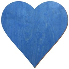 Holz Herz Kornblumenblau