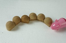 6 x Eiche / Buche Holz Griff Knopf mit Hohlkehle Möbel  ca 35 mm  M73