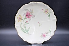 Rosenthal Pompadour Fußschale Lilien & Goldrand Obstschale Porzellan Ø 30 cm