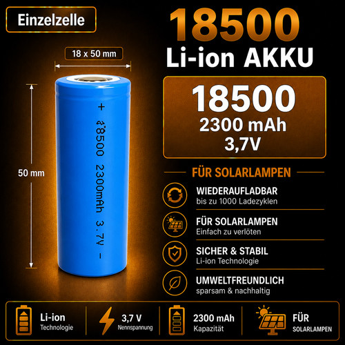 18500 2300 mah - 18500, v