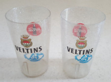 Vintage ♥ Veltins Arena auf Schalke FC 04 ♥ 2x Stadionbecher Becher Glitzer 0,4l
