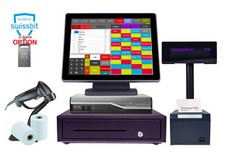 Kiosk TSE Touch-Kasse für den Handel + Software und Zubehör KOMPLETT / NEUWERTIG