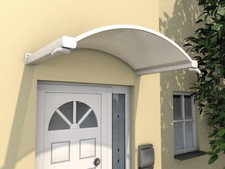 Gutta Rundbogenvordach NO | klar/weiß | Haustürvordach 1600 x 900 mm