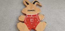Osterhase Holz Deko Handbemalt