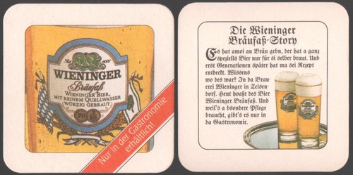 Alter bierdeckel wieninger - bierdeckel,