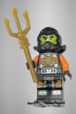 Lego® Minifigur njo700, Ninjago / Seabound, Cole Scuba Taucher Diver Dreizack