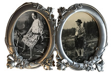 Zinn Bilderrahmen Doppelrahmen