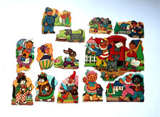 Oblaten Glanzbilder Poesie scrap - Comic Noddy - MLP  Bogenteile 1334/35