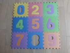 Puzzlematte "Zahlen" 9 Bodenmatten für Kinder, Zahlen 0-9, 17-teilige Spielmatte