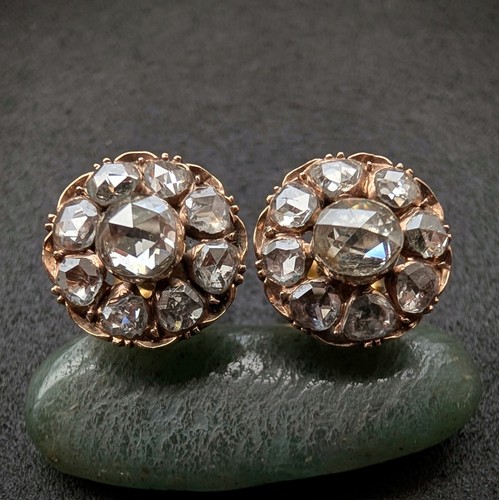 Victorian cluster ohrringe 14k - cluster,