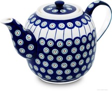 Original Bunzlauer Keramik Teekanne 1.5L Dekor 8  Kaffeekanne