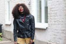 Vintage Lederjacke Biker Damen