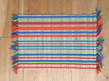 Zara Home Tischset Bast bunt Streifen 6-er Set grün orange blau rot 35x50cm TOP