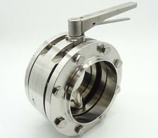 Absperrklappe KRONES Anschschweiss Zwischenflanschklappe Edelstahl DN125 PN10