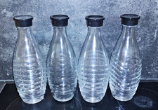 4 x Glasflaschen Glaskaraffen für Sodastream -  Crystal Penguin -  0,615 Liter S