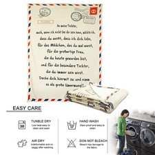 Kuscheldecke An Meine Tochter Von Mama/Papa Flanell Decke Geschenke 150 x 200CM 