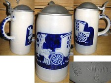 seltener Bier Krug Postkutsche