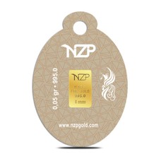 Nzp Gold Oval Blister - Mini Goldbarren 0.05 Gramm (995 24 karat)